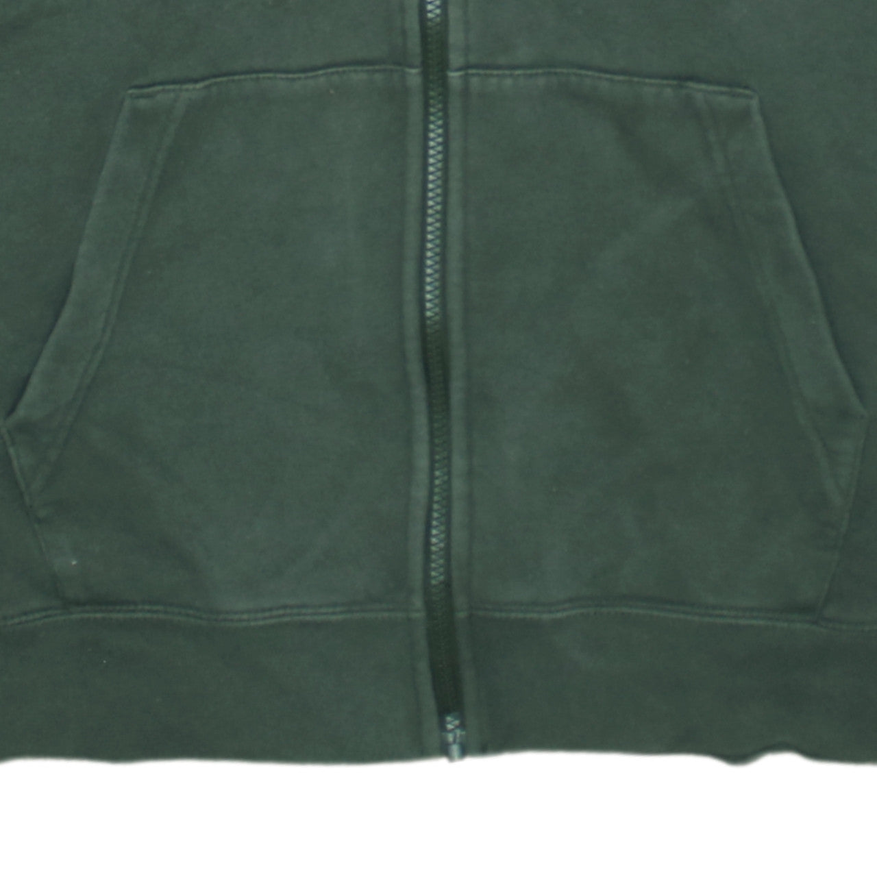 Nike Men's Green Full Zip Fleece Hoodie M Regular Fit