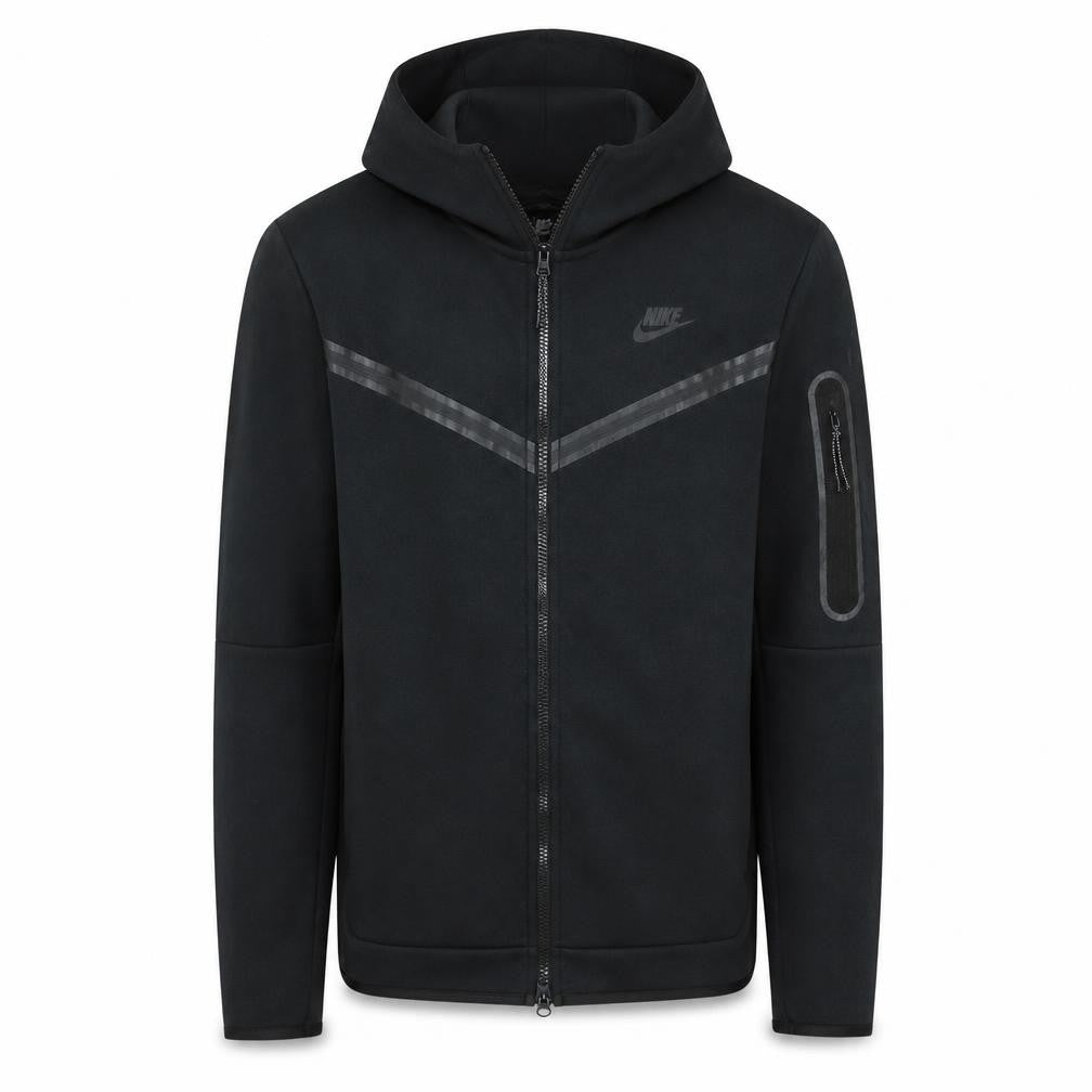 Nike Men's Black Full Zip Fleece Hoodie Small Tall