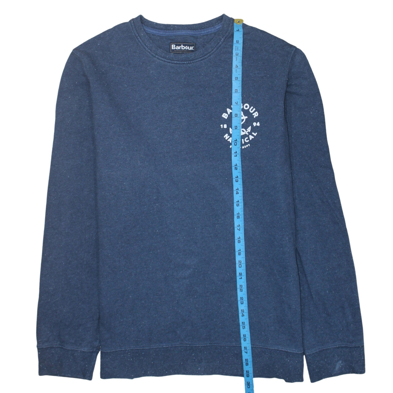 Barbour Men's Blue XL Nautical Logo Crew Neck Sweatshirt