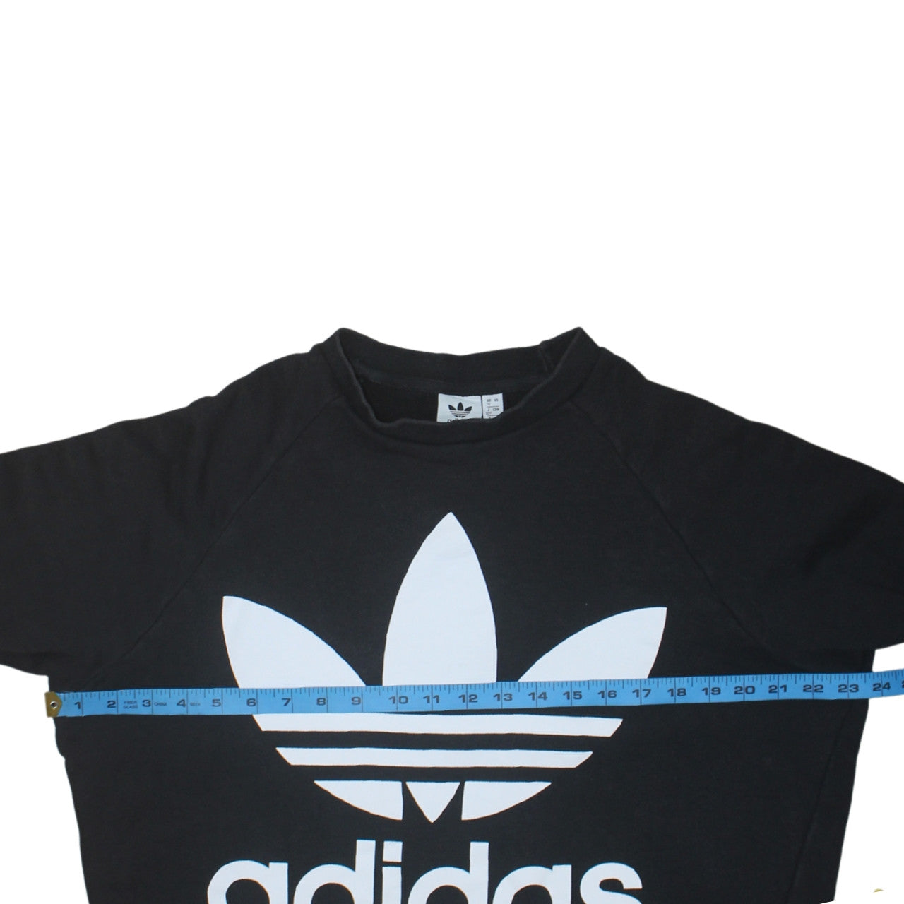 Adidas Womens Black Crew Neck Logo Sweatshirt Size 12