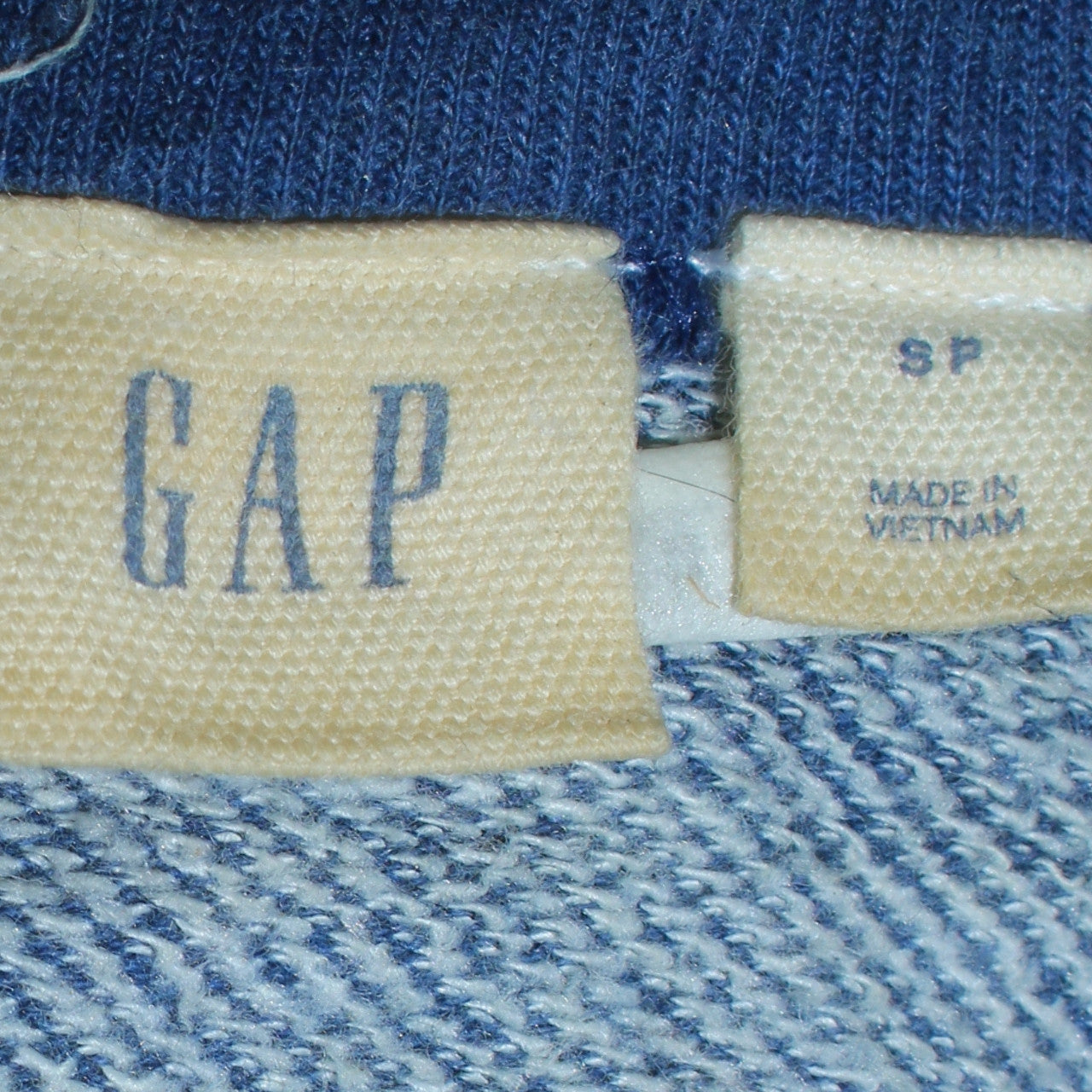 GAP Womens Blue Camouflage Pullover Sweatshirt Size S