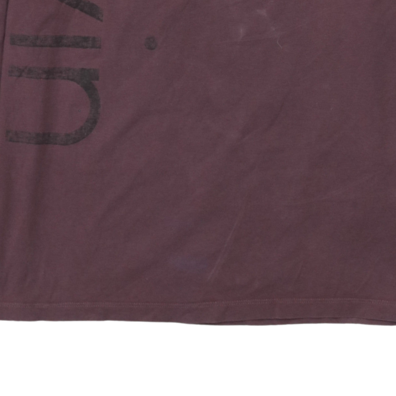Calvin Klein Men Brown Long Sleeve Logo Crew Neck T-Shirt M