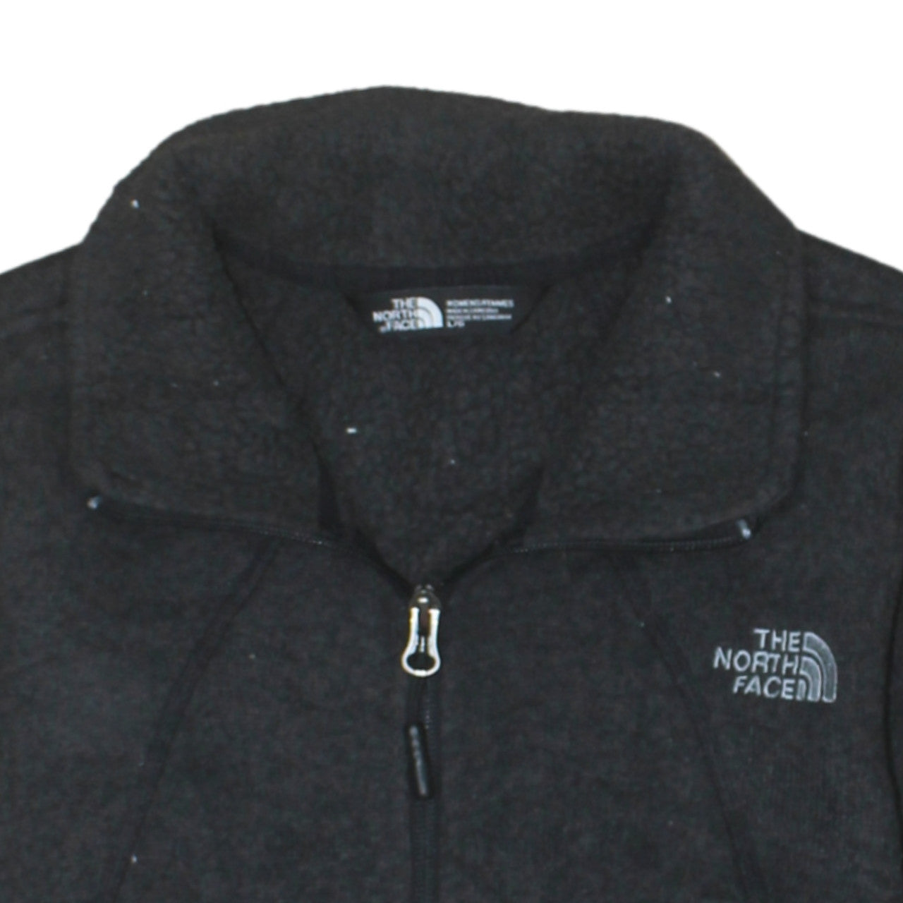 The North Face Womens Black Fleece Full Zip Jacket Size L Outdoor