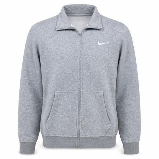 Nike Men's Grey L Track Jacket Full Zip Sports Fleece