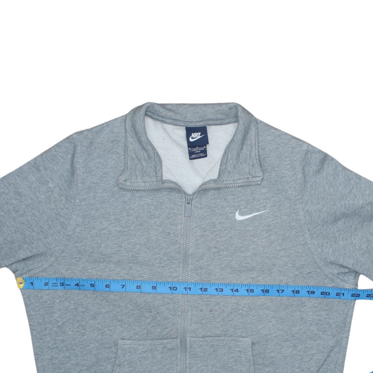 Nike Men's Grey L Track Jacket Full Zip Sports Fleece