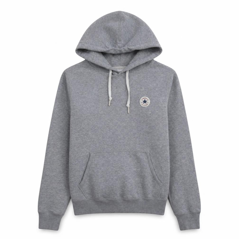 Converse Boys Grey Pullover Hoodie Size S Fleece Logo Sweatshirt