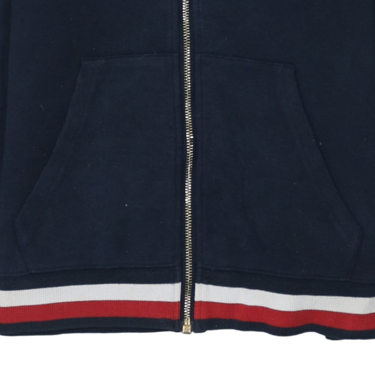 Tommy Hilfiger Womens Navy Full Zip Hoodie L Hooded Sweatshirt