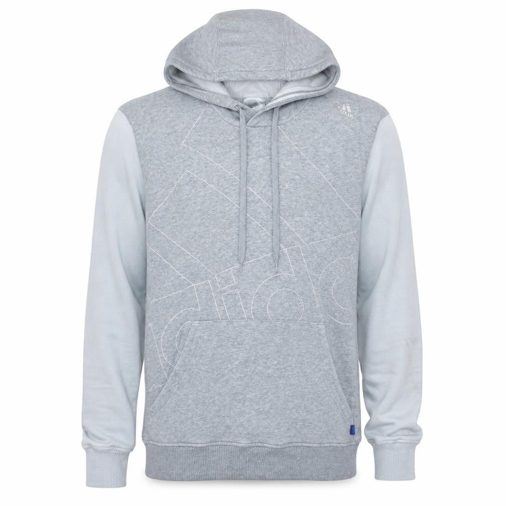 adidas Men's Grey Pullover Hoodie M Regular Fit Sportswear