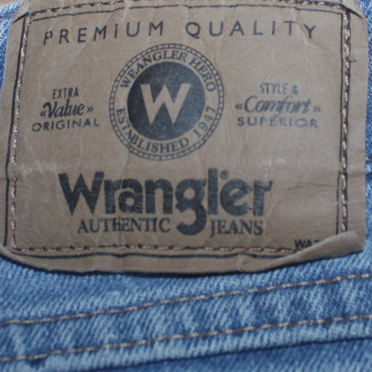 Wrangler Men's Blue Regular Fit Straight Jeans 42x32 Denim