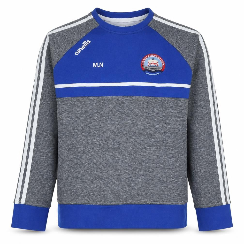 O'Neill Men's Grey Blue Crew Neck Sweatshirt Small Athletic Fit