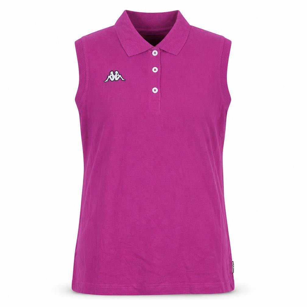 Kappa Womens Pink Sleeveless Polo Shirt XL Casual Sportswear