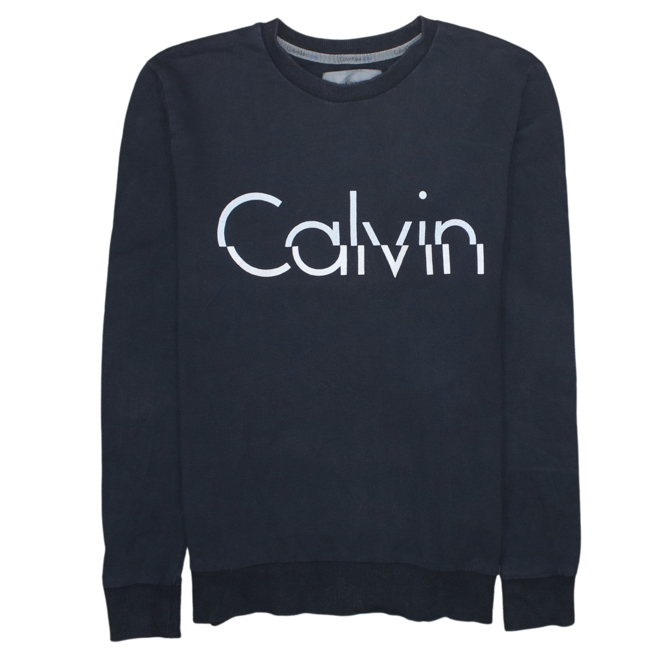 Calvin Klein Jeans Men's Black Logo Pullover Sweatshirt Size S