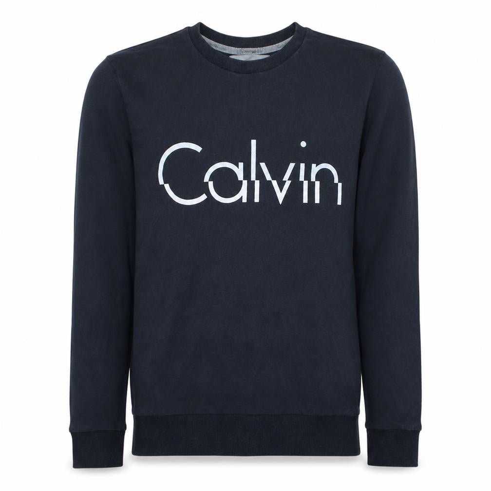 Calvin Klein Jeans Men's Black Logo Pullover Sweatshirt Size S