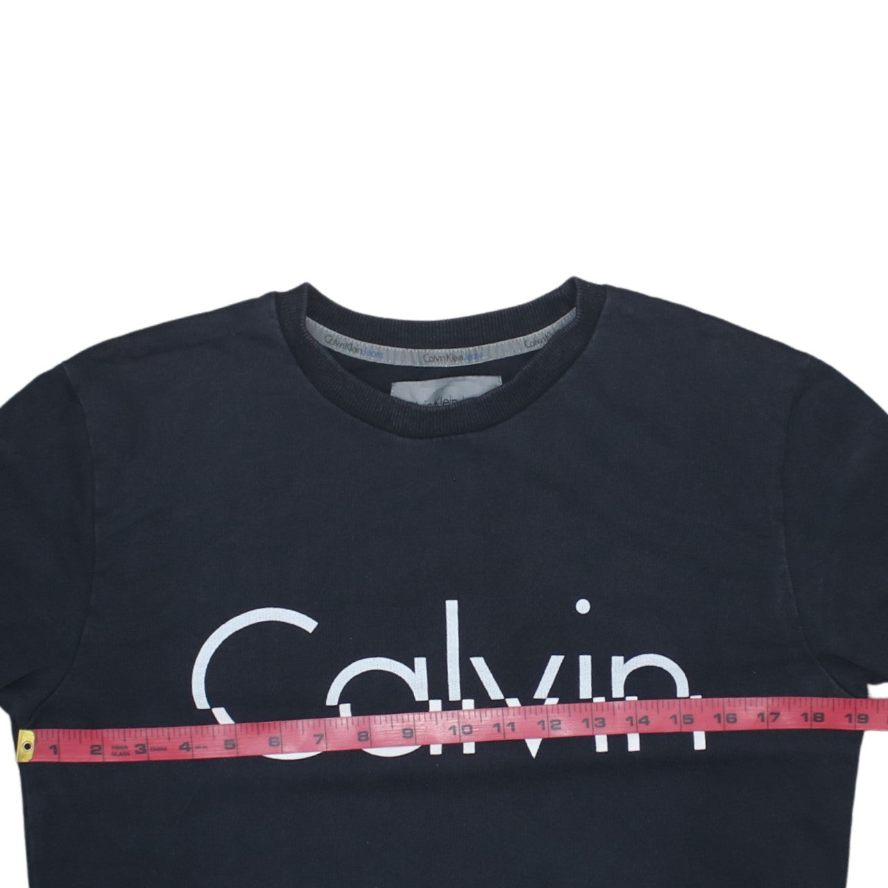 Calvin Klein Jeans Men's Black Logo Pullover Sweatshirt Size S