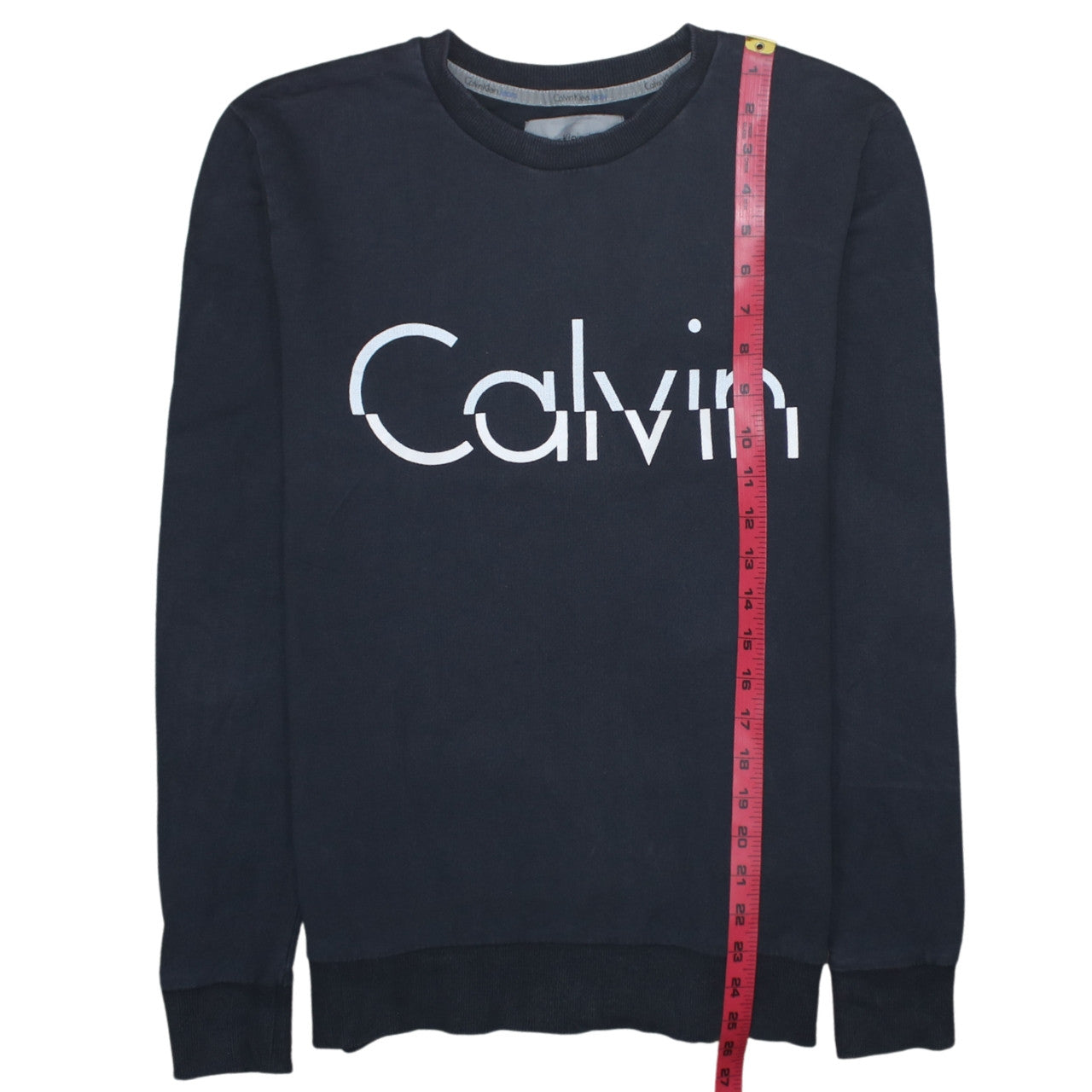Calvin Klein Jeans Men's Black Logo Pullover Sweatshirt Size S