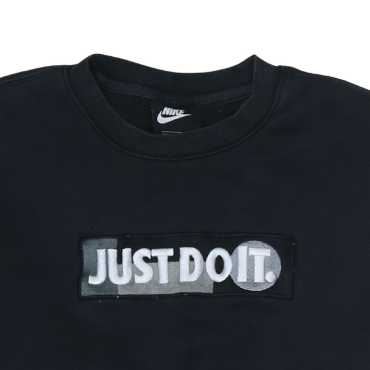 Nike Boys Black 'Just Do It' Fleece Pullover Sweatshirt Size S