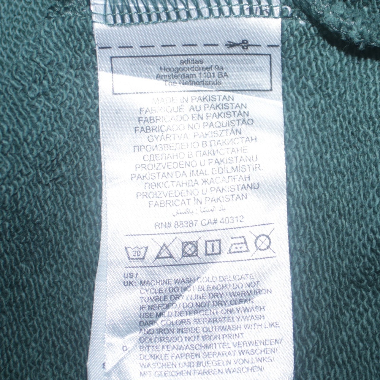 Adidas Womens Green Trefoil Logo Pullover Hoodie Size 10
