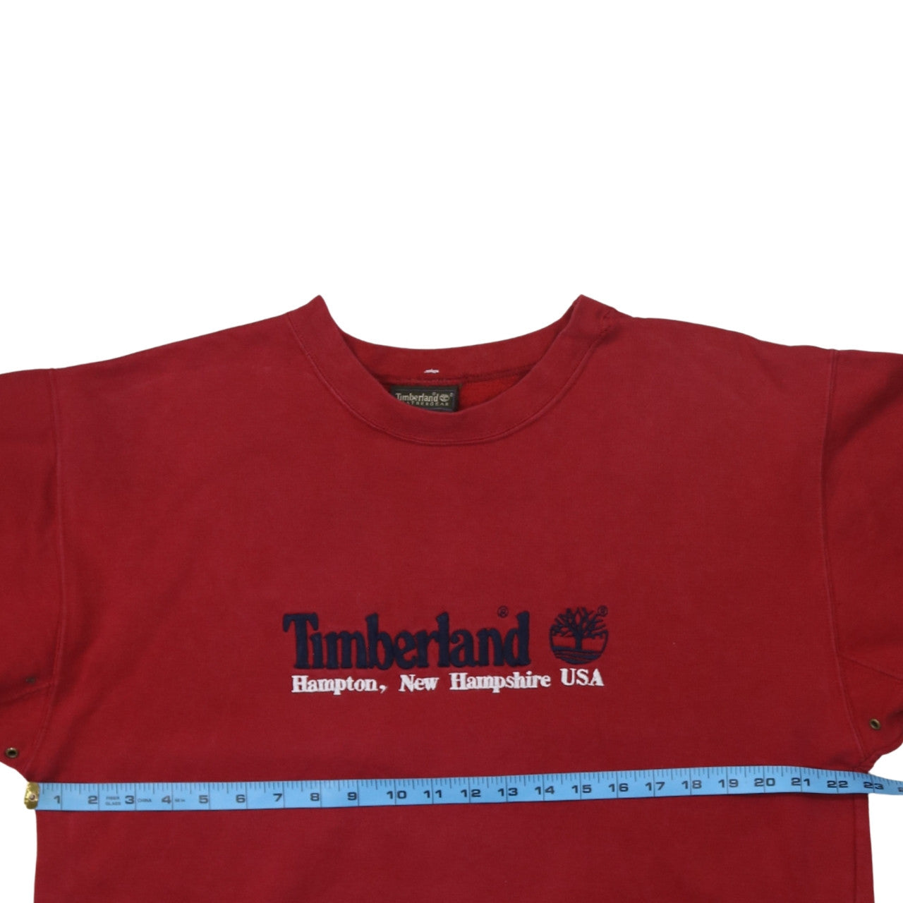 Timberland Mens Red Crew Neck Pullover Sweatshirt XL Classic Fit