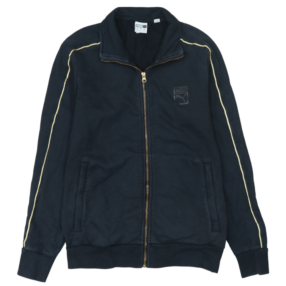 Puma Boys Black Full Zip Sweatshirt Small Classic Athletic Style