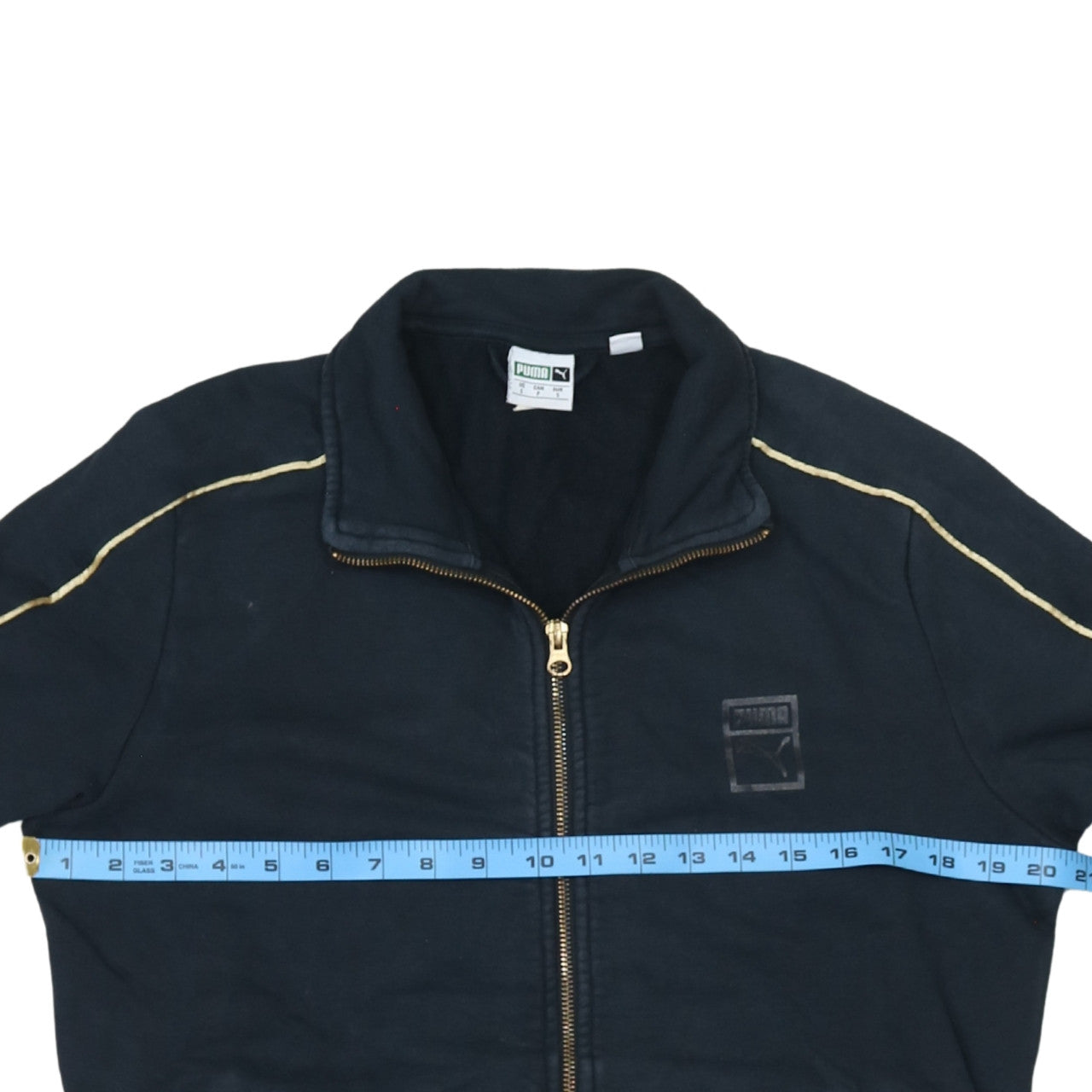Puma Boys Black Full Zip Sweatshirt Small Classic Athletic Style