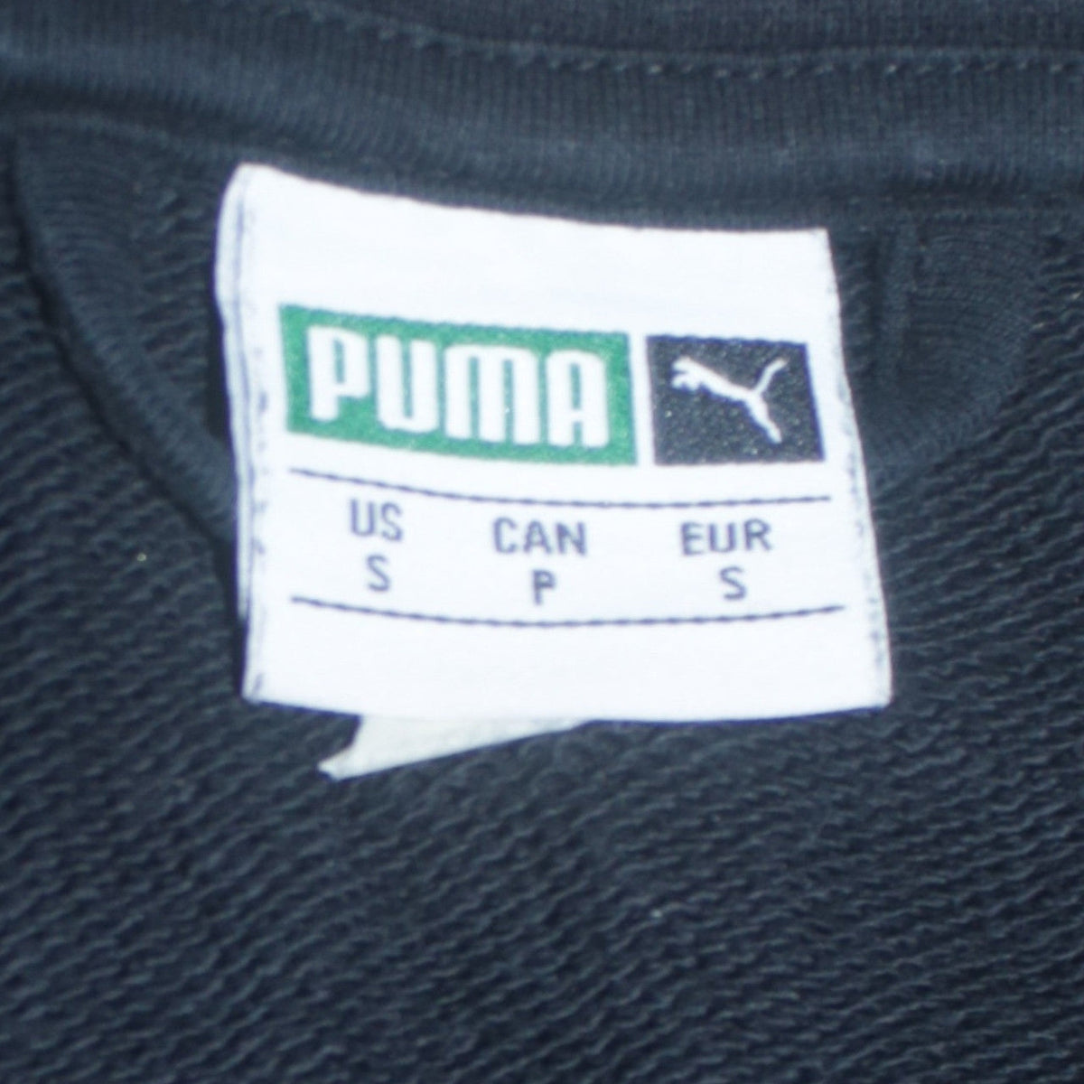 Puma Boys Black Full Zip Sweatshirt Small Classic Athletic Style