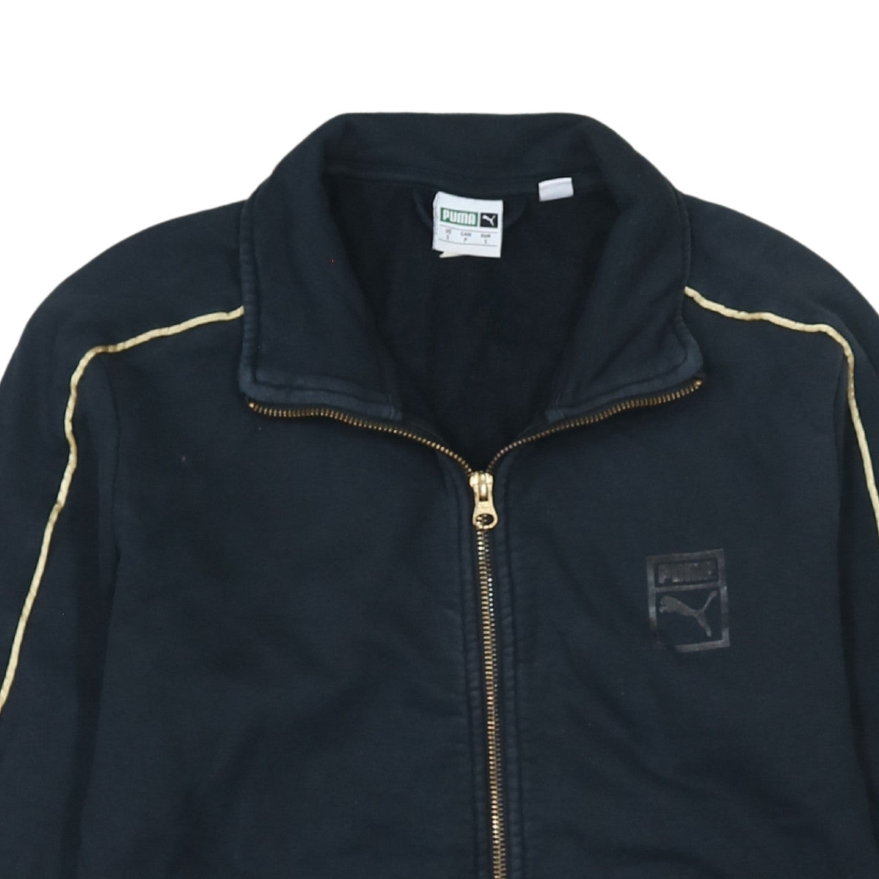 Puma Boys Black Full Zip Sweatshirt Small Classic Athletic Style