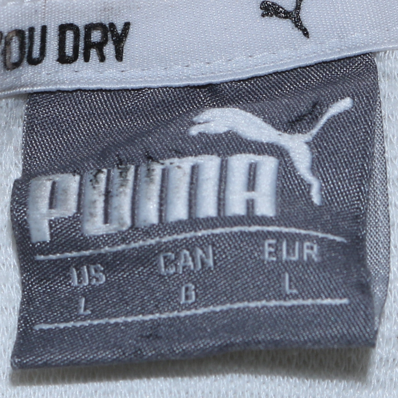 Puma Men's Beige Pullover Hoodie L Logo Sportswear