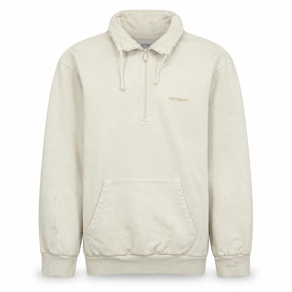 Carhartt Men’s Beige XS High Neck 1/2 Zip Cotton Sweatshirt