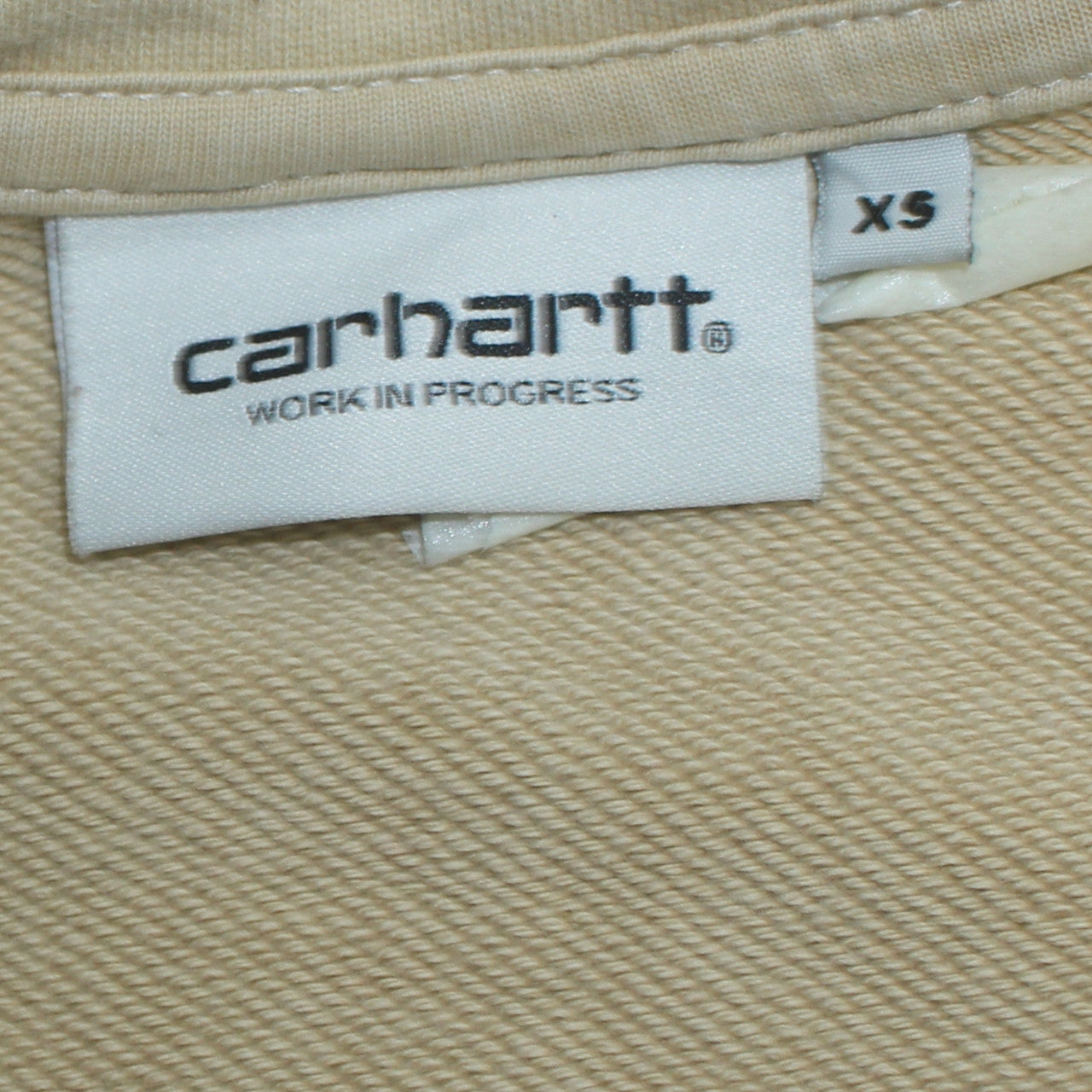 Carhartt Men’s Beige XS High Neck 1/2 Zip Cotton Sweatshirt