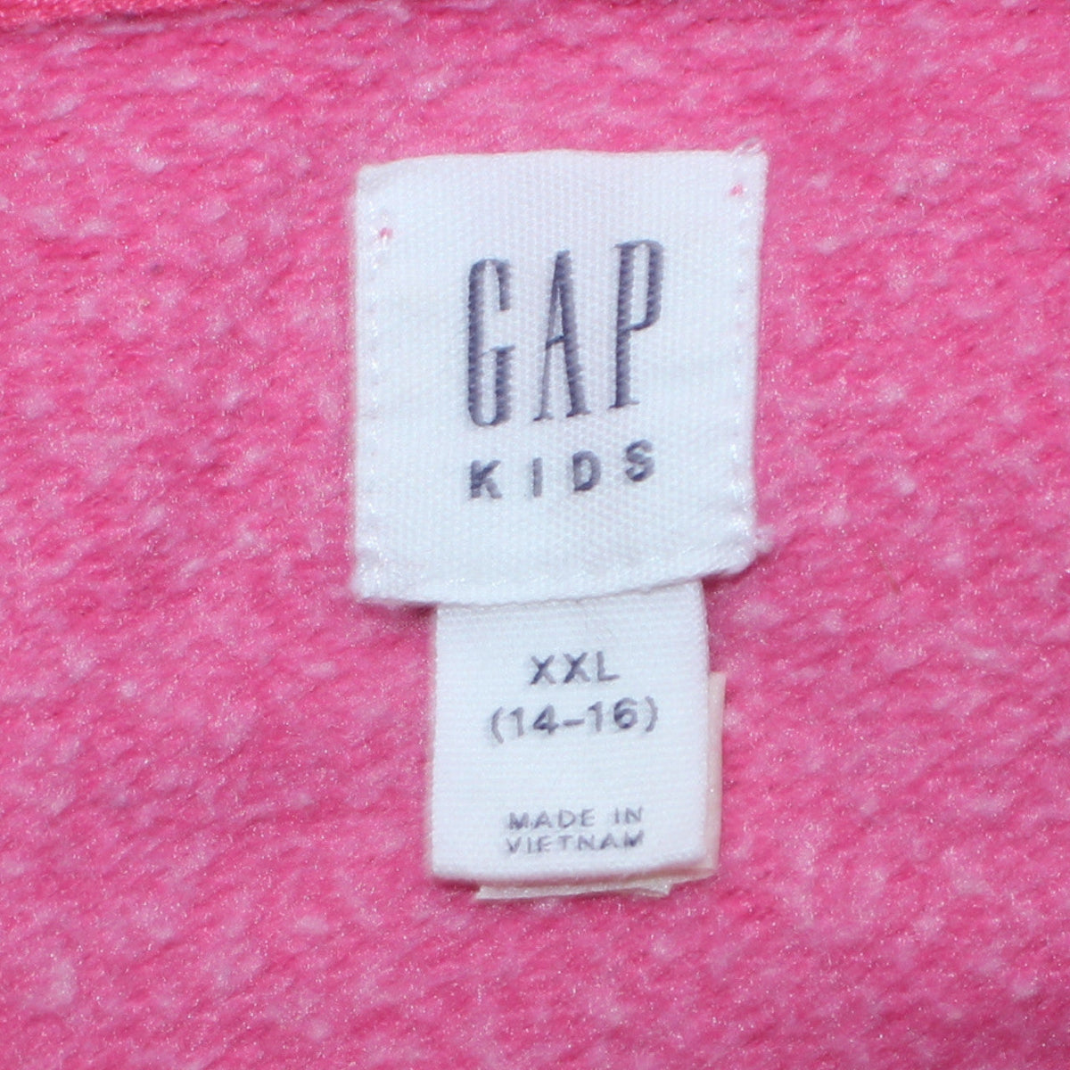 GAP Girls Pink Full Zip Hoodie Size 14-16 Years Logo Sequin Casual Sweatshirt