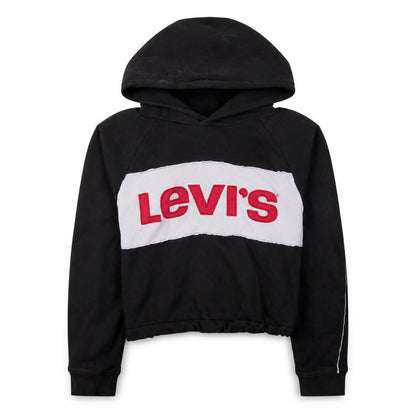 Levi's Womens Black Small Pullover Hoodie with Logo