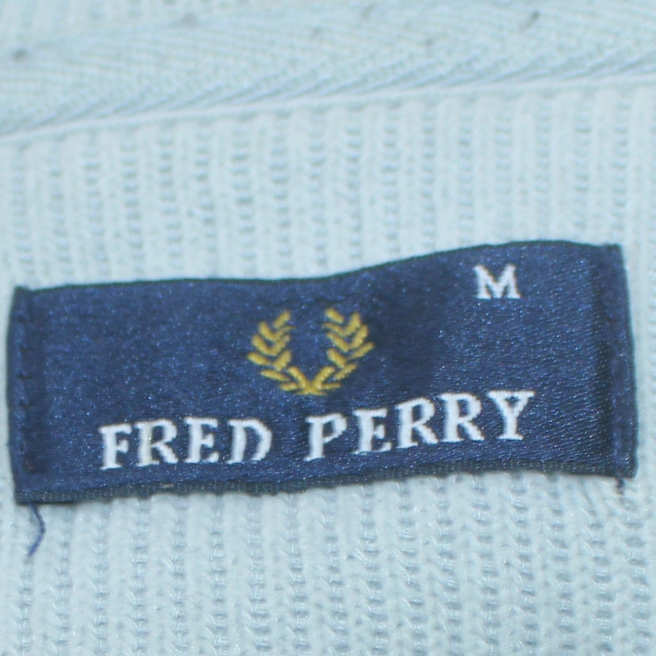 Fred Perry Men's Blue M 1/4 Zip Corduroy Sweatshirt