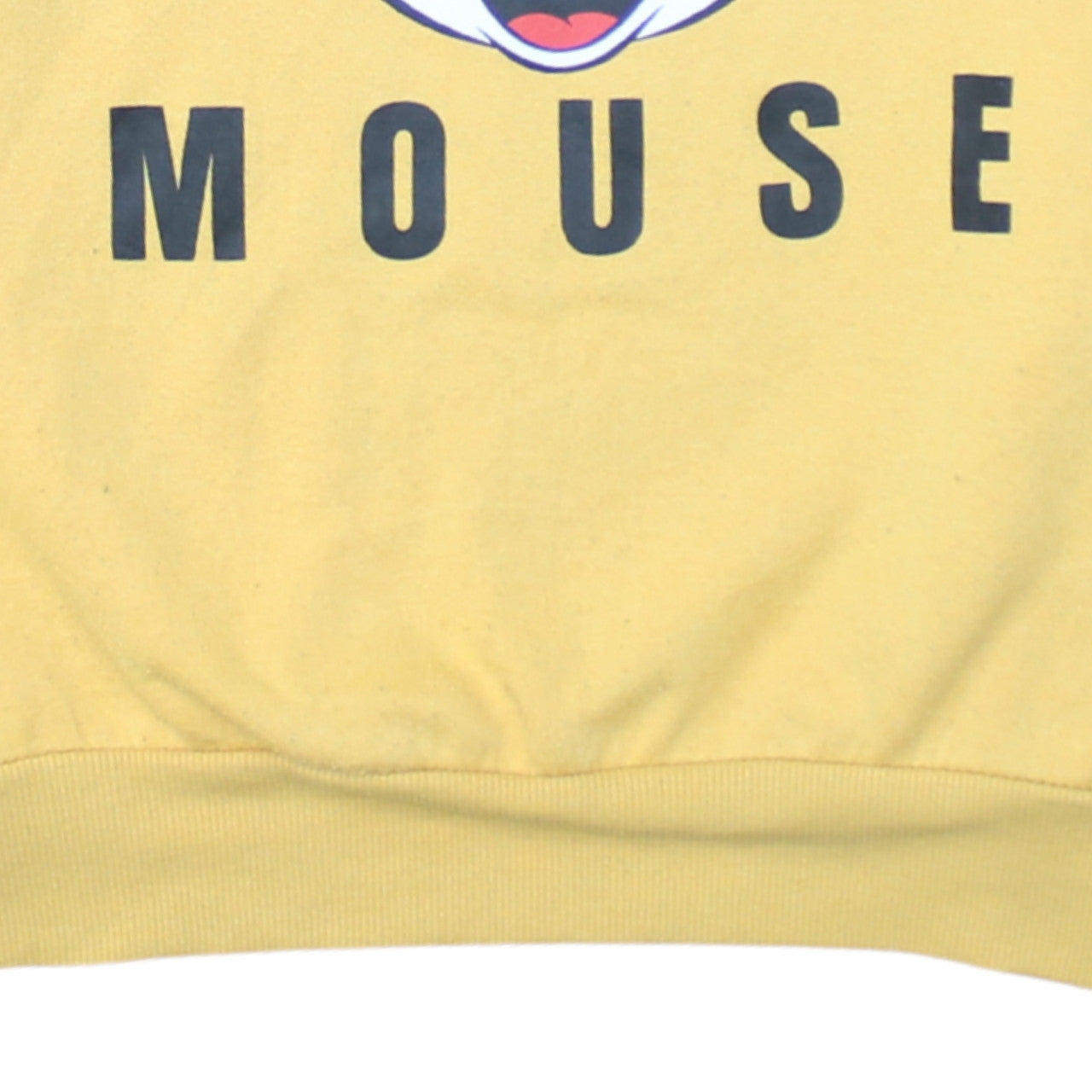 Disney Women's Yellow Mickey Mouse Pullover Sweatshirt Size S