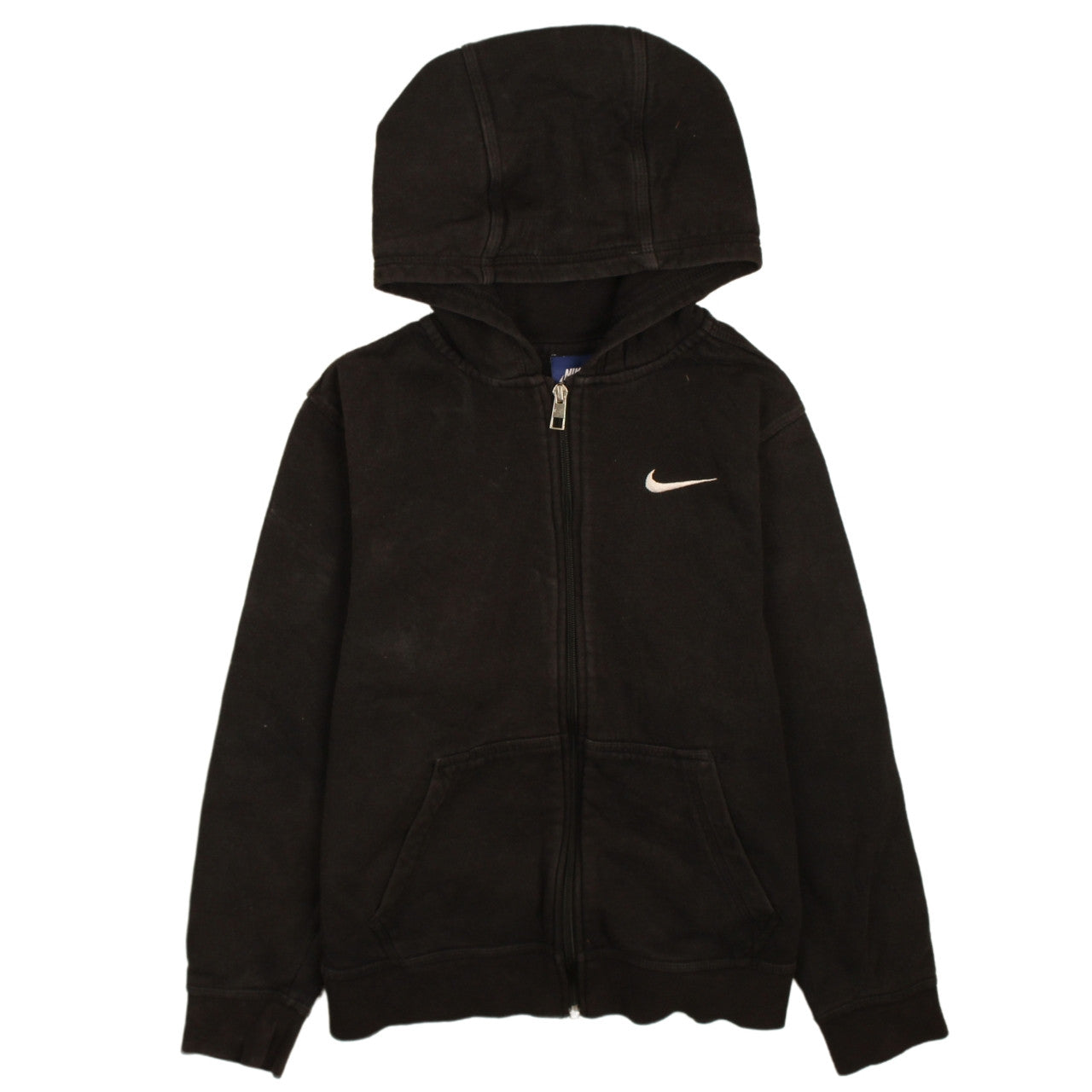 Nike Boys Black Full Zip Hoodie Sweatshirt 12-13 Years Cotton Blend