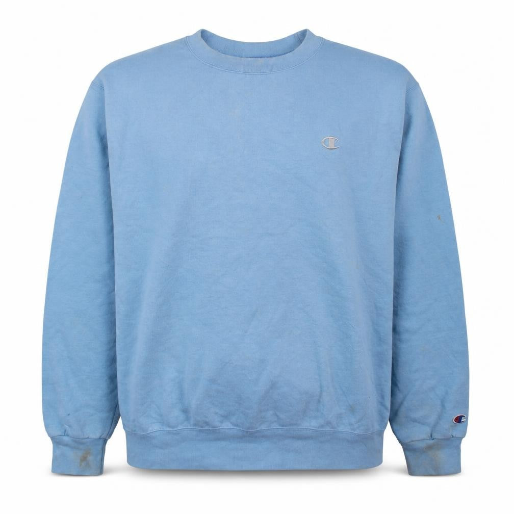 Champion Men's Blue Crew Neck Pullover Sweatshirt Size L