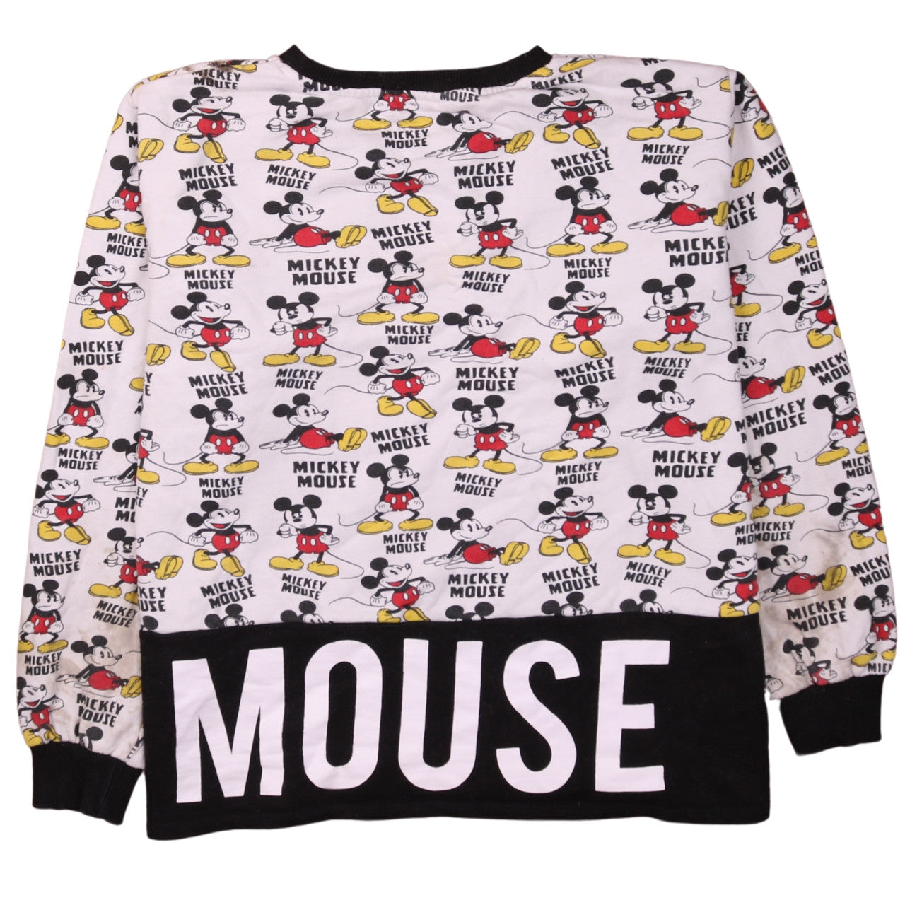 Disney Women’s White Mickey Mouse Pullover Sweatshirt Size M