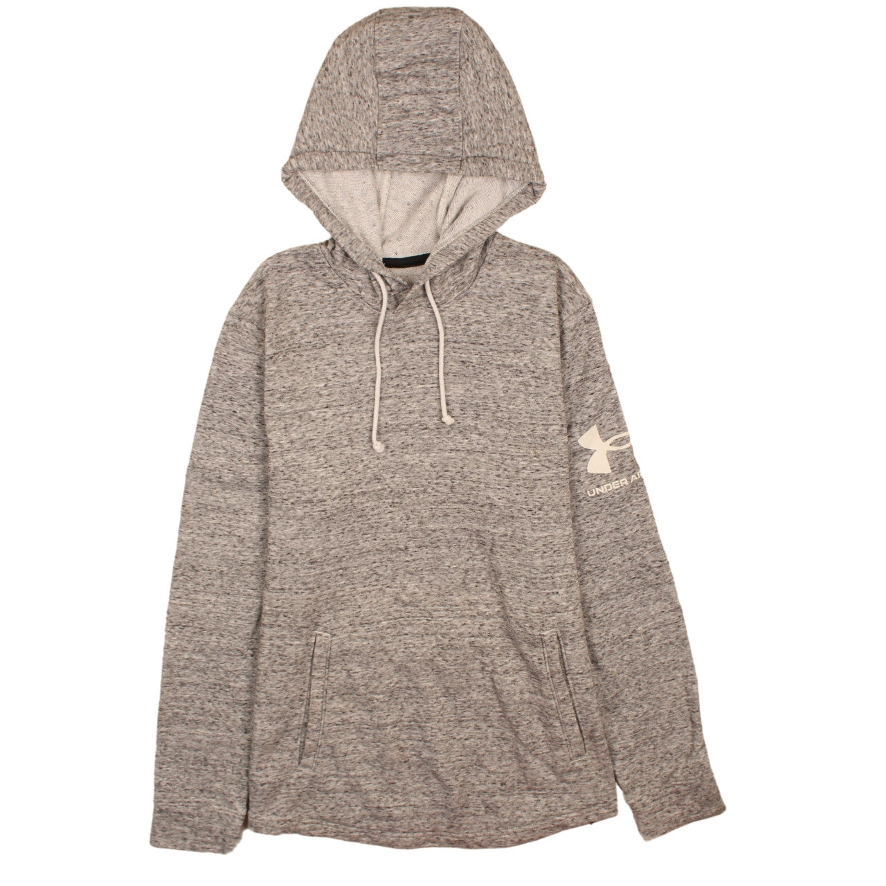 Under Armour Men's Grey Hooded Pullover Sweatshirt Size M Loose Fit