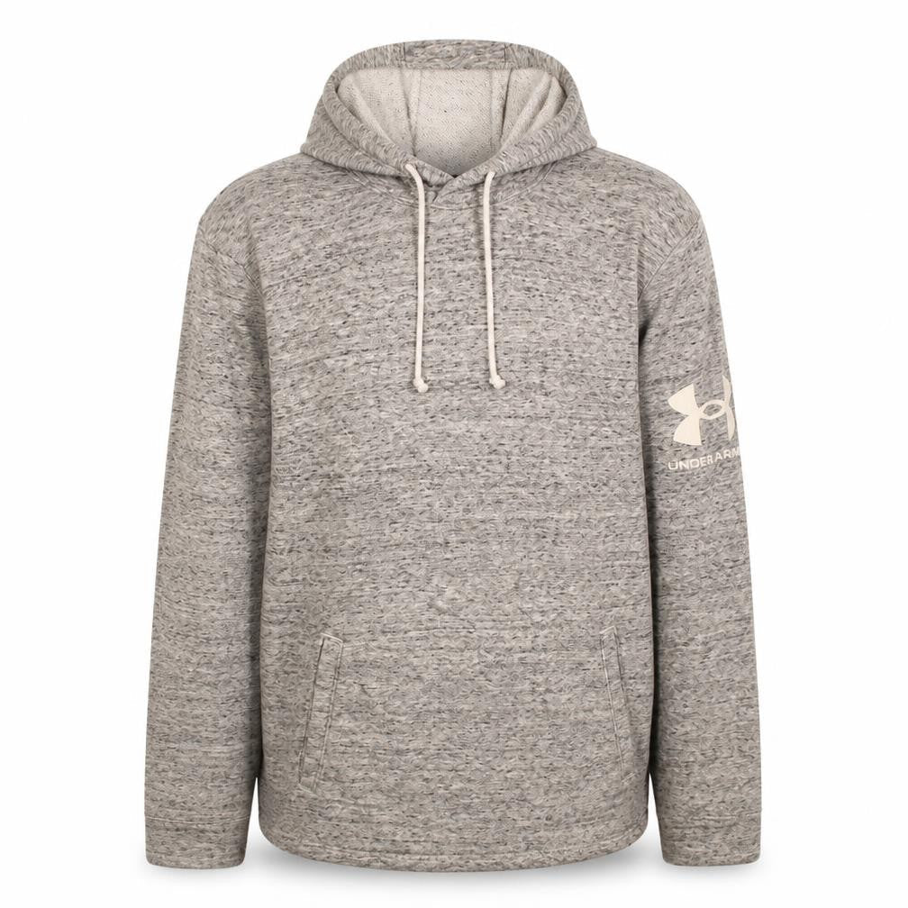 Under Armour Men's Grey Hooded Pullover Sweatshirt Size M Loose Fit