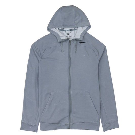 Nike Men's Grey Dri-FIT Full Zip Hoodie XL Sportswear