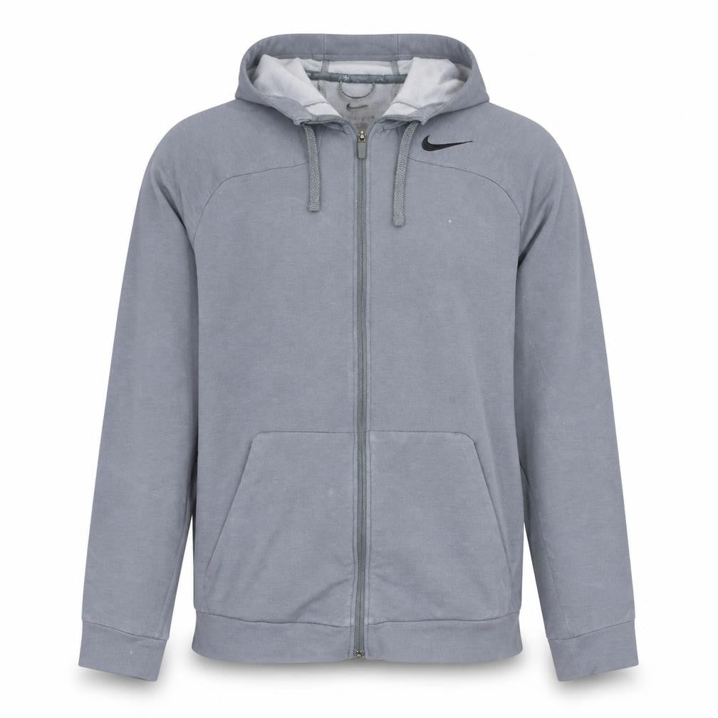 Nike Men's Grey Dri-FIT Full Zip Hoodie XL Sportswear
