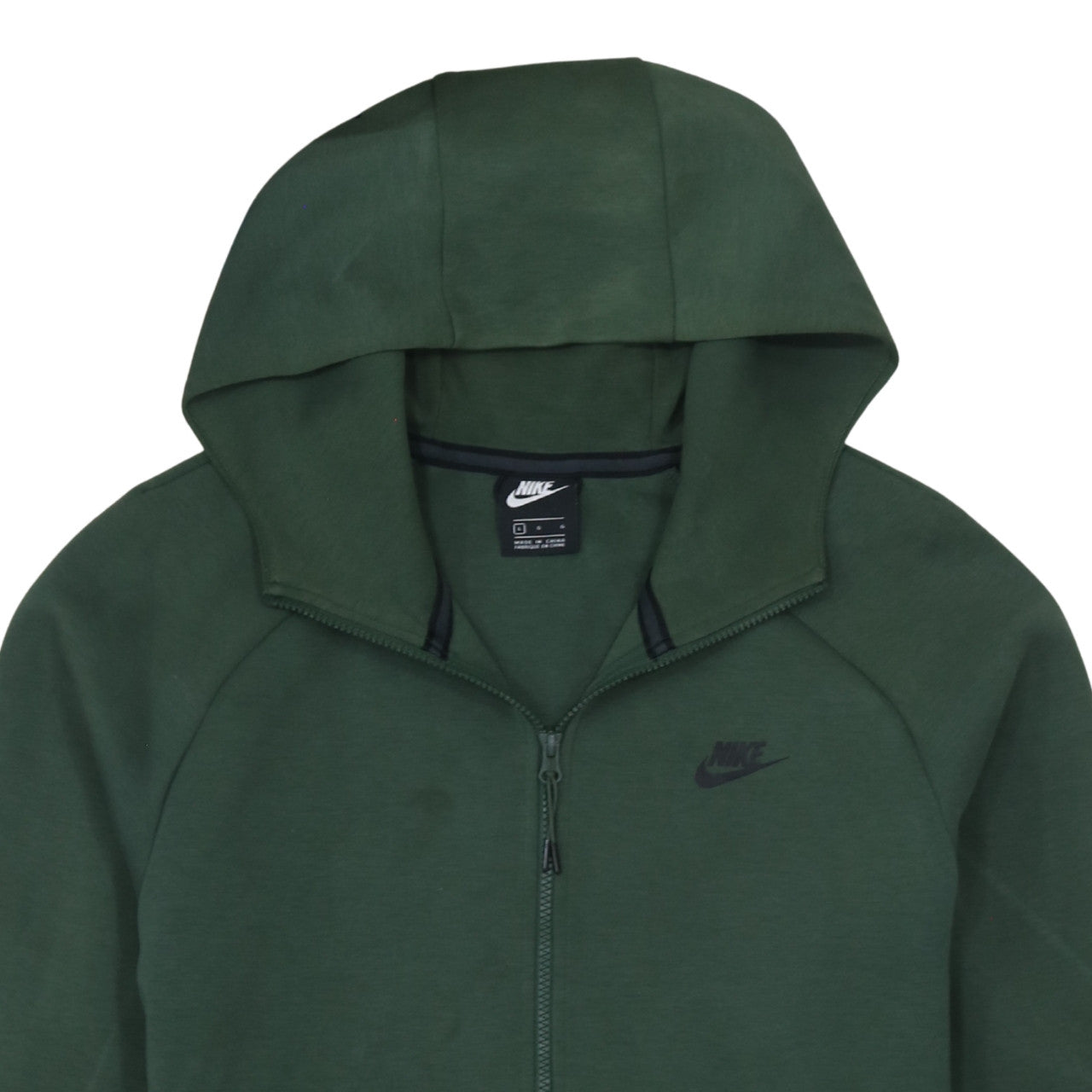 Nike Mens Green Full Zip Hoodie L Regular Fit Sportswear