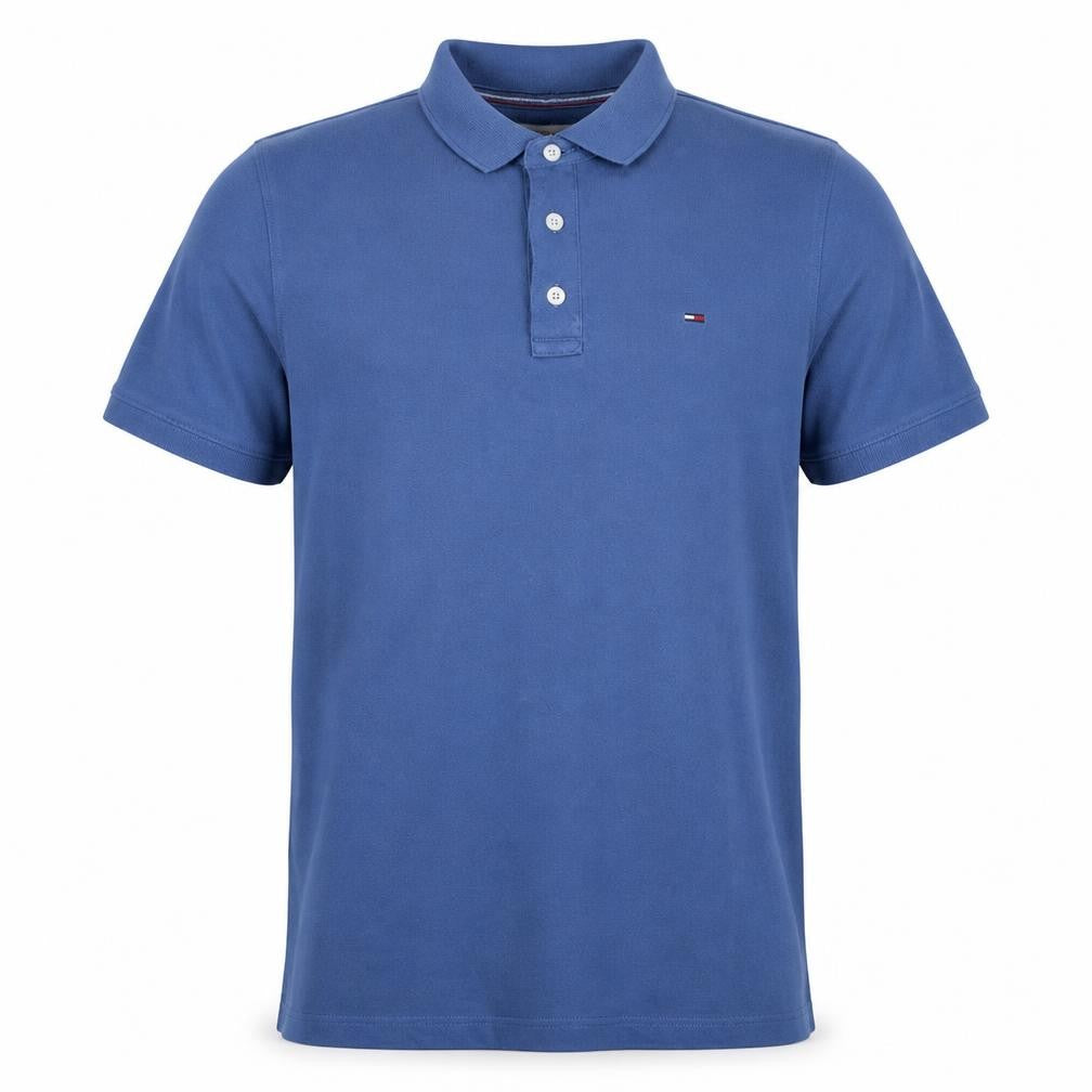 Tommy Hilfiger Denim Men's Blue Cotton Polo Shirt Size L