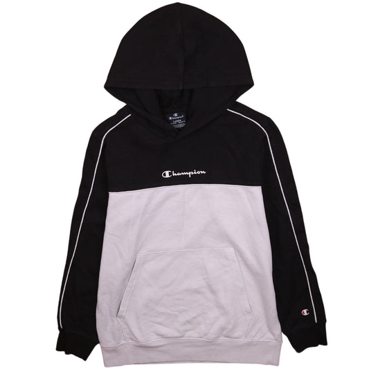 Champion Boys Black Colourblock Pullover Hoodie Size 11-12 Years