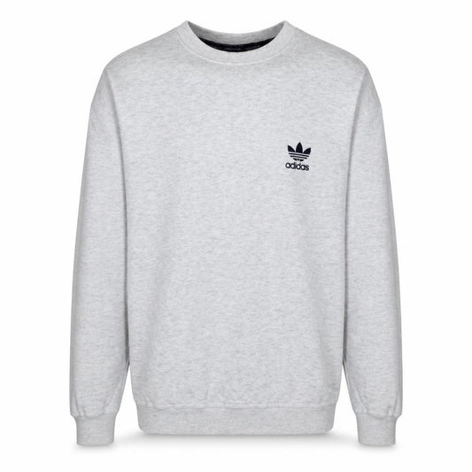 Adidas Mens Grey Crew Neck Pullover Sweatshirt L Regular Fit