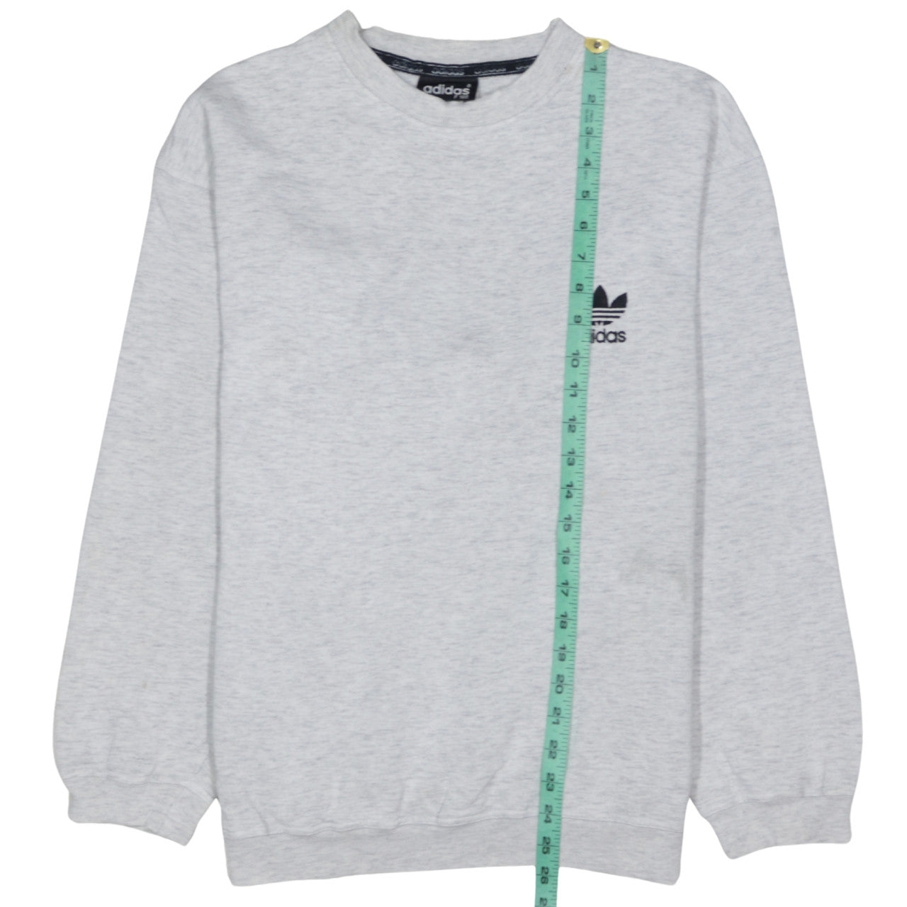 Adidas Mens Grey Crew Neck Pullover Sweatshirt L Regular Fit