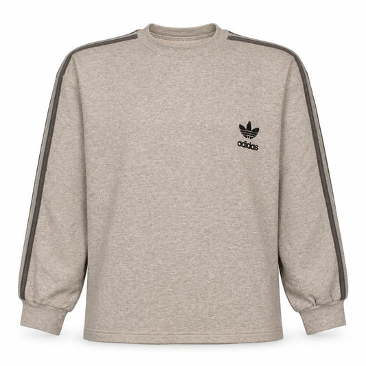 Adidas Mens Grey XL Retro Trefoil Logo Crew Neck Sweatshirt
