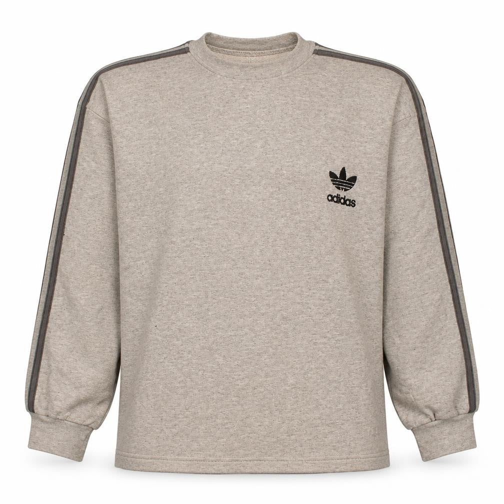 Adidas Mens Grey XL Retro Trefoil Logo Crew Neck Sweatshirt