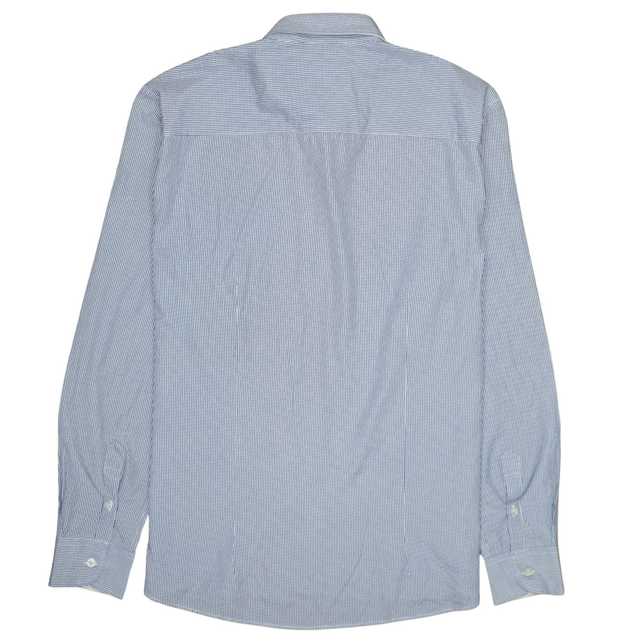 Tommy Hilfiger Men's Blue Striped Slim Fit Cotton Button-Up Shirt XL