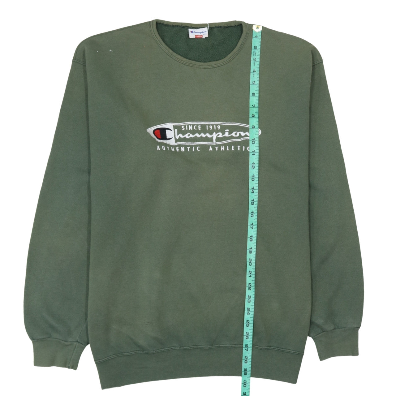 Champion Men’s Green XL Pullover Sweatshirt Retro Sports Style