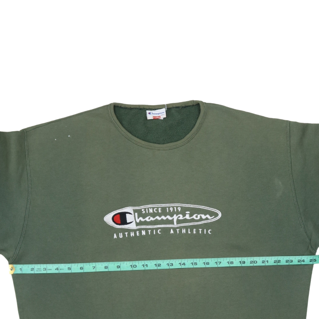 Champion Men’s Green XL Pullover Sweatshirt Retro Sports Style